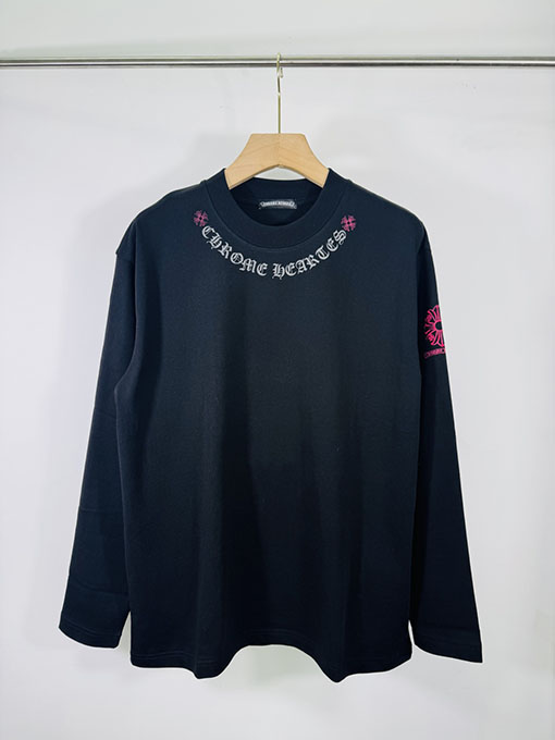 クロムハーツ 馬蹄クロス3Dプリント カップル カジュアル 長袖シャツ