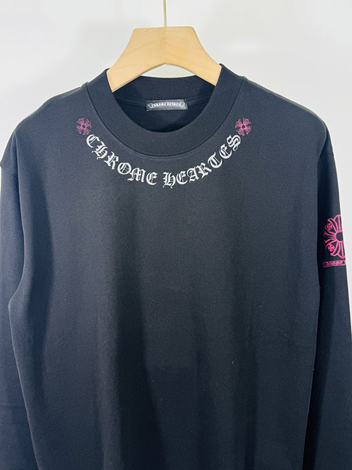 クロムハーツ 馬蹄クロス3Dプリント カップル カジュアル 長袖シャツ