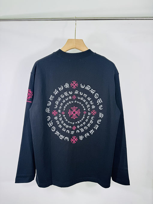 クロムハーツ 馬蹄クロス3Dプリント カップル カジュアル 長袖シャツ