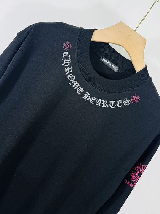 クロムハーツ 馬蹄クロス3Dプリント カップル カジュアル 長袖シャツ