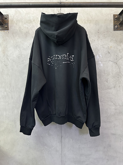 バレンシアガ スーパーコピー ホワイトロゴ刺繍オーダーサイズパーカー