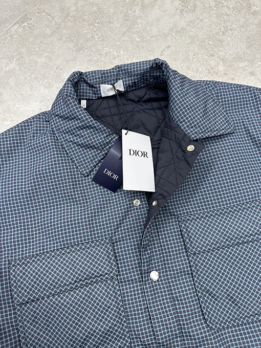 ディオール チェック柄コットンコート