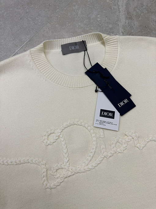 ディオール ケーブル編みのレタードセーター