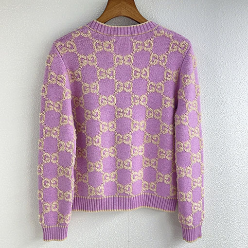 グッチコピー 新作ラウンドネックジャカードニットカーディガン