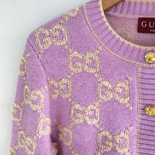 グッチコピー 新作ラウンドネックジャカードニットカーディガン