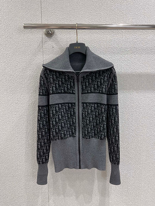 ディオール 新作リバーシブルモノグラムロゴジップアップカシミアコート