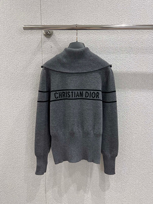 ディオール 新作リバーシブルモノグラムロゴジップアップカシミアコート