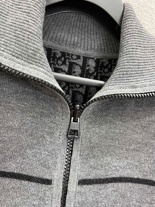 ディオール 新作リバーシブルモノグラムロゴジップアップカシミアコート