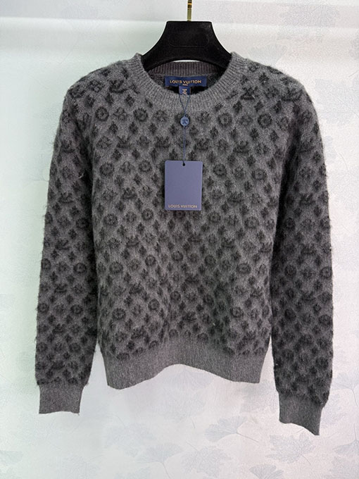 ルイヴィトン ラウンドネックジャカードニットセーター