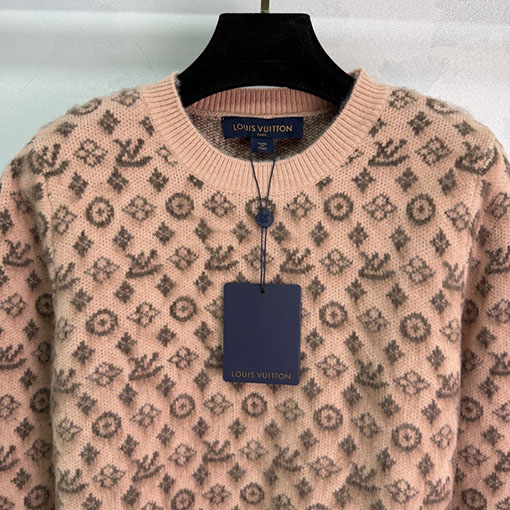 ルイヴィトン ラウンドネックジャカードニットセーター