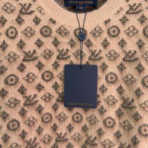ルイヴィトン ラウンドネックジャカードニットセーター