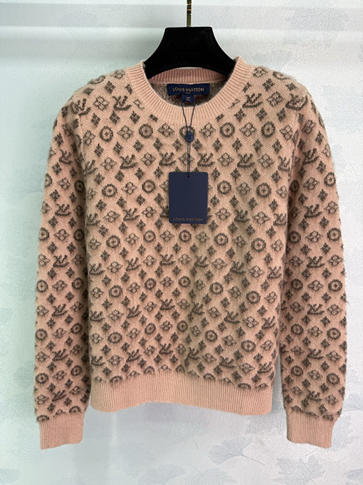 ルイヴィトン ラウンドネックジャカードニットセーター