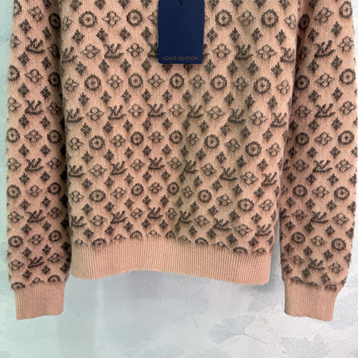 ルイヴィトン ラウンドネックジャカードニットセーター