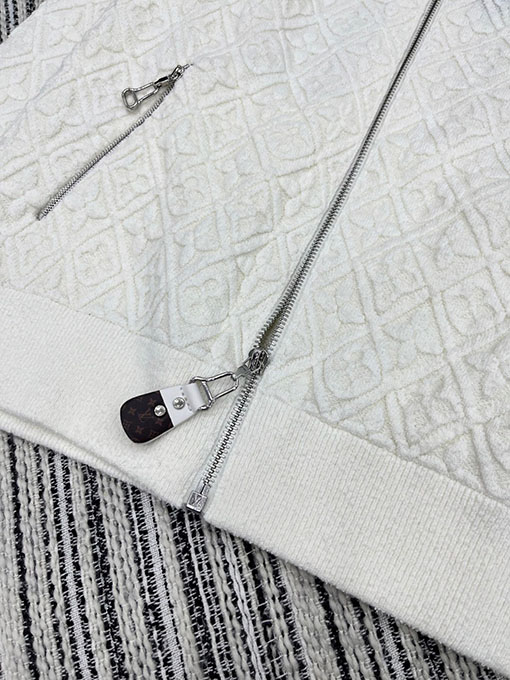 ルイヴィトンコピー ジッパー付きジャカードニットカーディガン