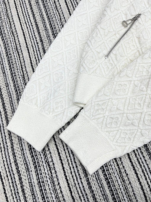 ルイヴィトンコピー ジッパー付きジャカードニットカーディガン