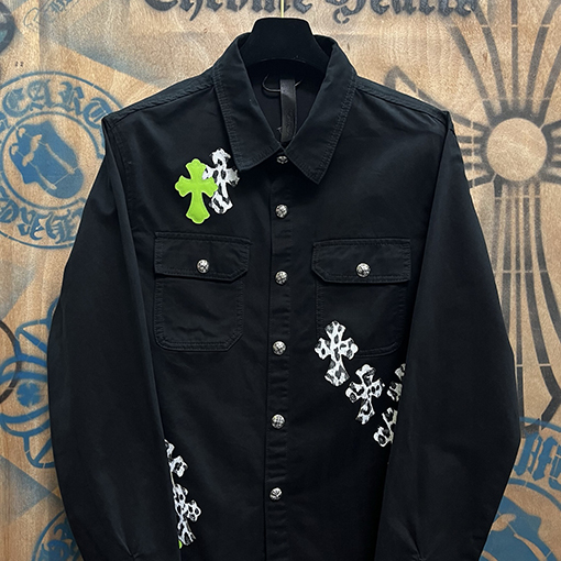 クロムハーツコピー ファッションツイルパッチワークデニムジャケット