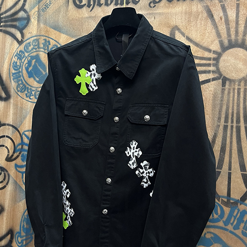 クロムハーツコピー ファッションツイルパッチワークデニムジャケット