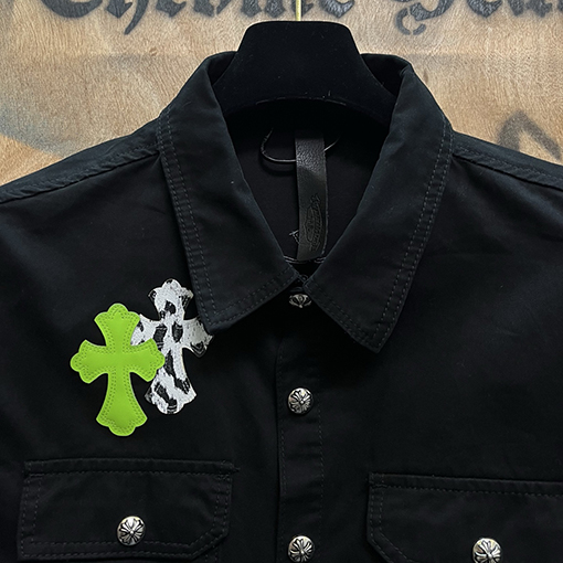 クロムハーツコピー ファッションツイルパッチワークデニムジャケット