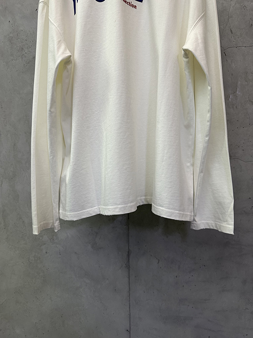 サンローランコピー クラシックなロゴプリントのヘビーウェイト長袖シャツ