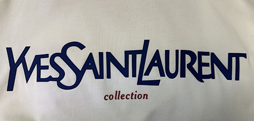 サンローランコピー クラシックなロゴプリントのヘビーウェイト長袖シャツ