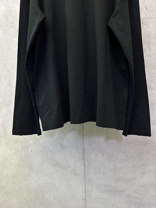 サンローランコピー クラシックなロゴプリントのヘビーウェイト長袖シャツ