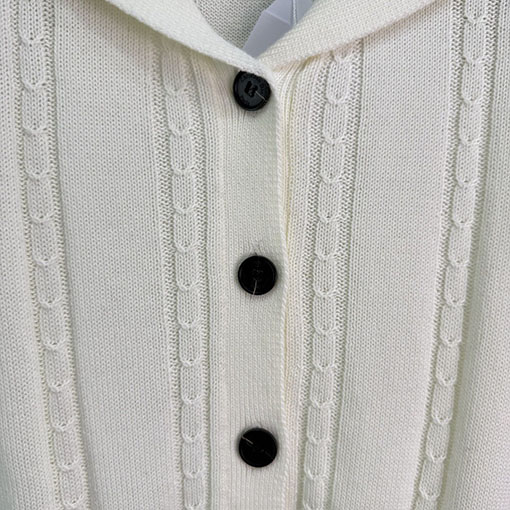 ディオール クラシックなケーブルニットのセーラーカラーセーター