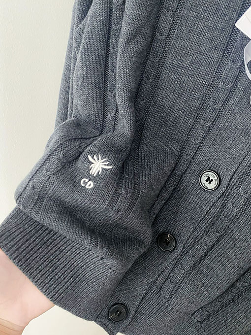 ディオール クラシックなケーブルニットのセーラーカラーセーター