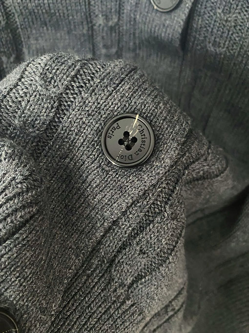 ディオール クラシックなケーブルニットのセーラーカラーセーター