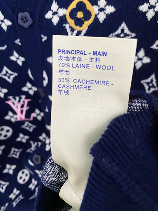 ルイヴィトンコピー 新作モノグラムプリントニットVネックカーディガン
