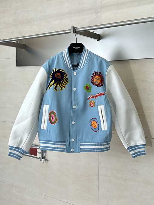 ルイヴィトン 草間彌生コラボレーション サンフィッシュレーベル ベースボールジャケット
