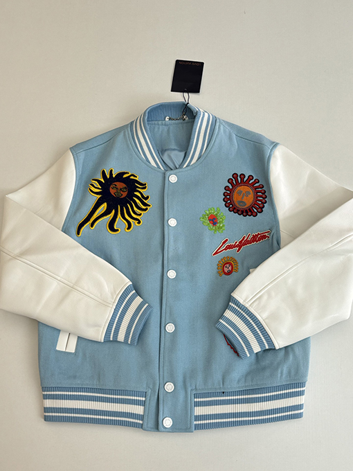 ルイヴィトン 草間彌生コラボレーション サンフィッシュレーベル ベースボールジャケット
