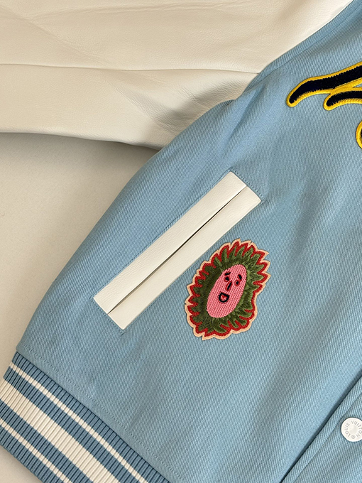 ルイヴィトン 草間彌生コラボレーション サンフィッシュレーベル ベースボールジャケット