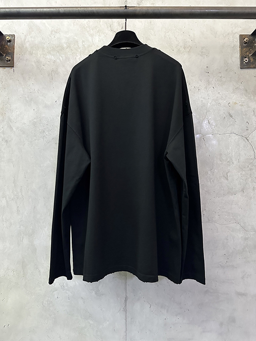 シャネルコピー クラシックなロゴがダメージされた厚のラバープリントの長袖シャツ