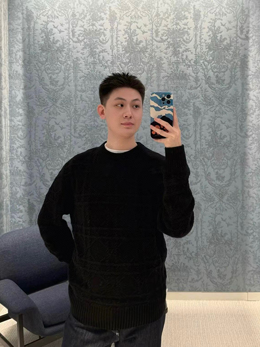 ディオール カシミア生地のカナージュニットセーター