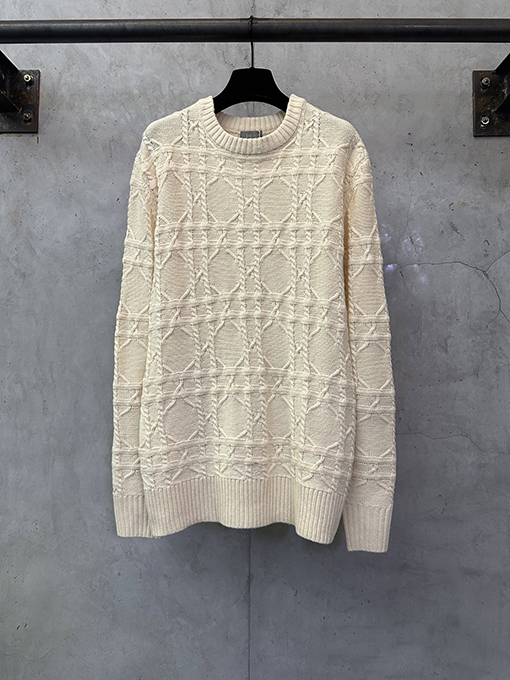 ディオール カシミア生地のカナージュニットセーター