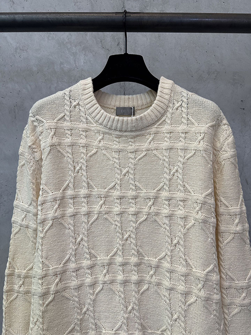 ディオール カシミア生地のカナージュニットセーター