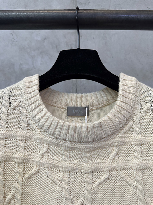 ディオール カシミア生地のカナージュニットセーター