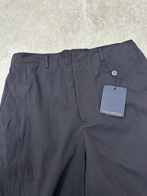 ルイヴィトン レザーロゴ織りカジュアルパンツ