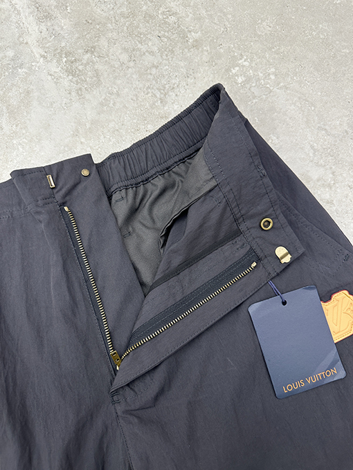 ルイヴィトン レザーロゴ織りカジュアルパンツ