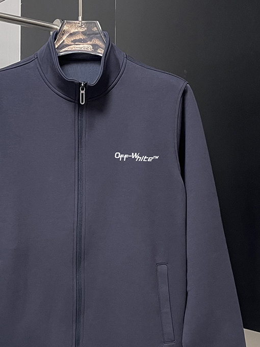 オフホワイトスーパーコピースタンディングカラーアウター