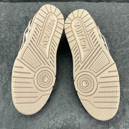 ルイヴィトン LV Trainer ラフィア風染めのレトロなバスケットボールシューズ