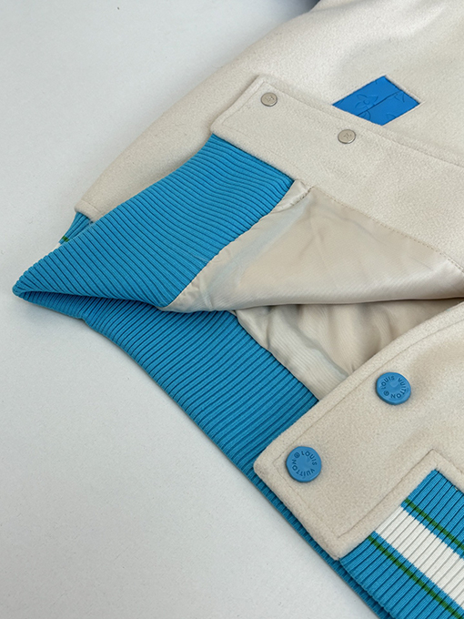 ルイヴィトン カラーブロックのドナルドダック刺繍りベースボールジャケット