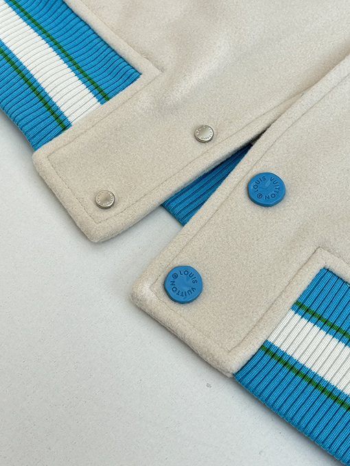 ルイヴィトン カラーブロックのドナルドダック刺繍りベースボールジャケット