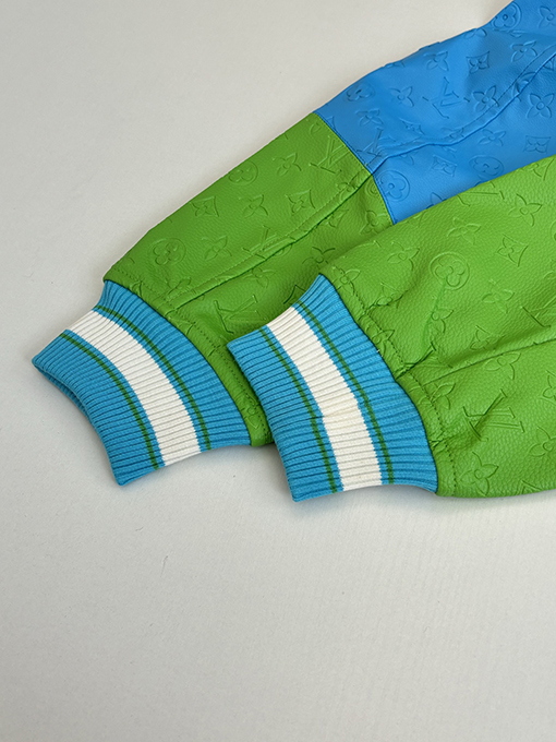 ルイヴィトン カラーブロックのドナルドダック刺繍りベースボールジャケット