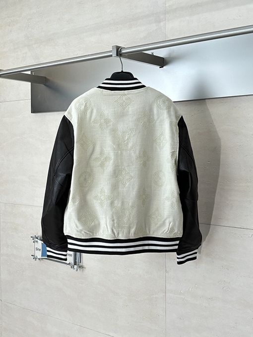 ルイヴィトン パールボタンモノグラムパッチワークベースボールジャケット