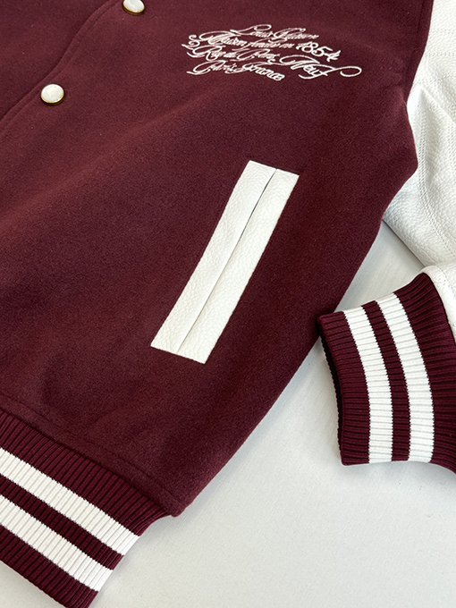 ルイヴィトン シグネチャーレター刺繍パッチワークベースボールジャケット