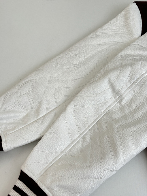 ルイヴィトン シグネチャーレター刺繍パッチワークベースボールジャケット