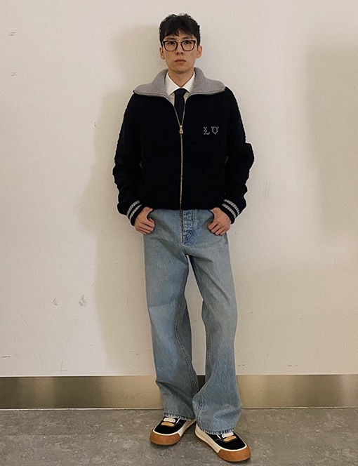 ルイヴィトン チェック柄チェーンニットカーディガン