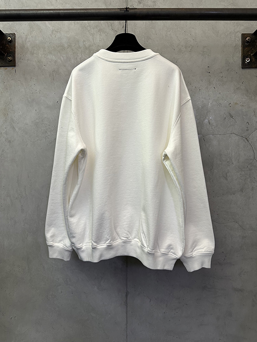 マルタンマルジェラ 外側ラベル付き長袖クルーネックスウェットシャツ