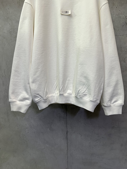 マルタンマルジェラ 外側ラベル付き長袖クルーネックスウェットシャツ